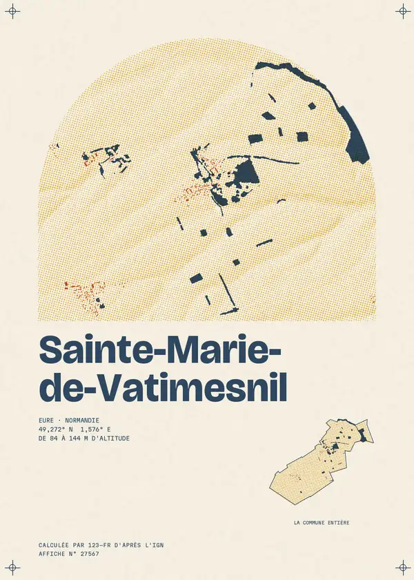 Affiche de Sainte-Marie-de-Vatimesnil, calculée par 123-fr d'après l'IGN