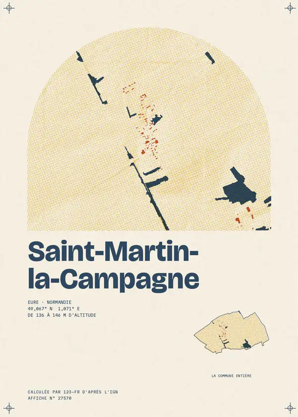 Affiche de Saint-Martin-la-Campagne, calculée par 123-fr d'après l'IGN