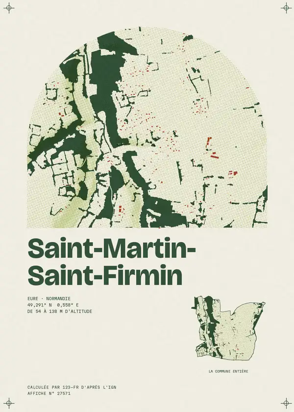 Affiche de Saint-Martin-Saint-Firmin, calculée par 123-fr d'après l'IGN