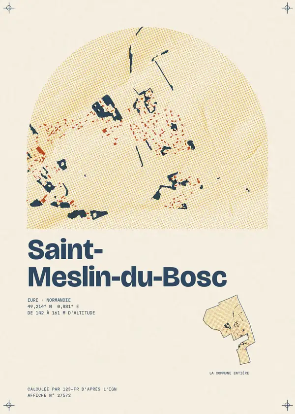 Affiche de Saint-Meslin-du-Bosc, calculée par 123-fr d'après l'IGN