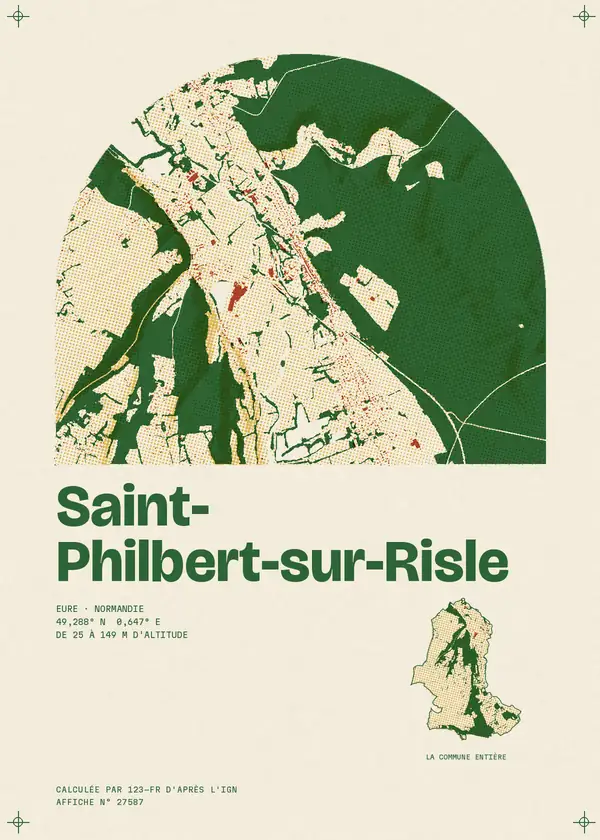 Affiche de Saint-Philbert-sur-Risle, calculée par 123-fr d'après l'IGN