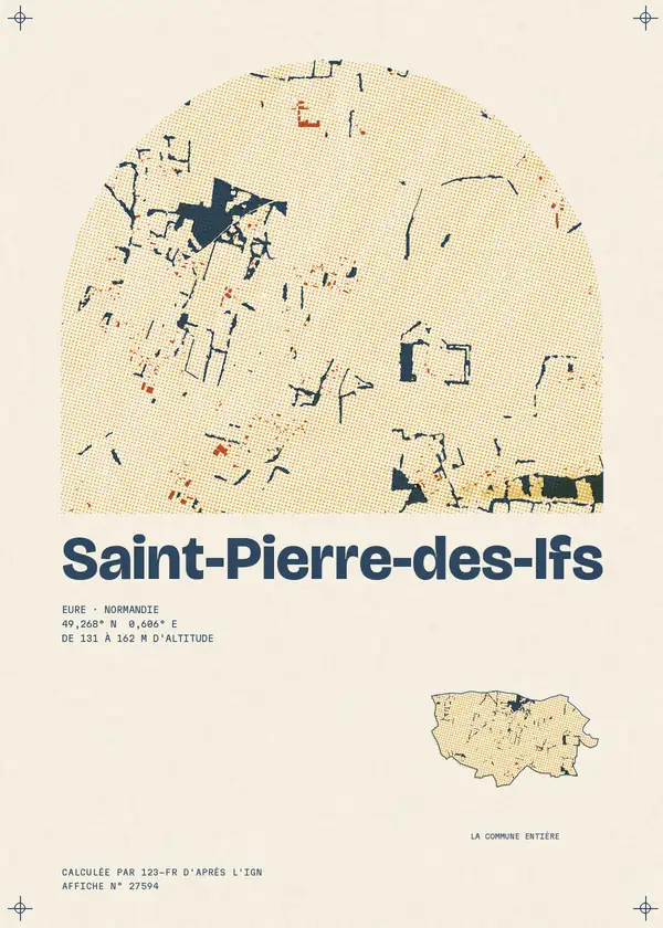 Affiche de Saint-Pierre-des-Ifs, calculée par 123-fr d'après l'IGN