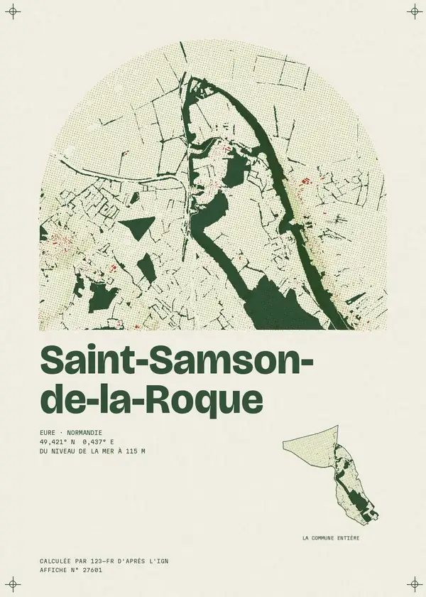 Affiche de Saint-Samson-de-la-Roque, calculée par 123-fr d'après l'IGN
