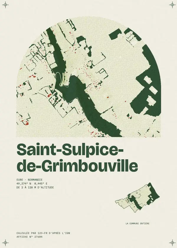 Affiche de Saint-Sulpice-de-Grimbouville, calculée par 123-fr d'après l'IGN