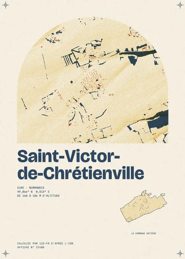 Affiche de Saint-Victor-de-Chrétienville, calculée par 123-fr d'après l'IGN