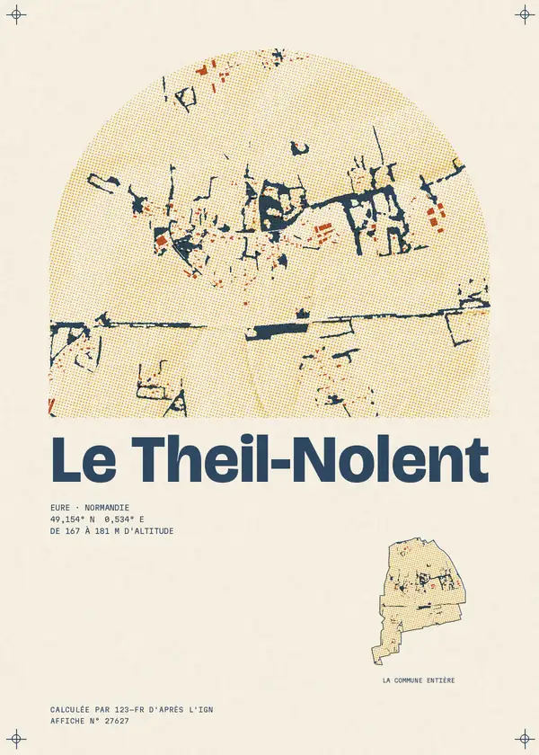 Affiche de Le Theil-Nolent, calculée par 123-fr d'après l'IGN