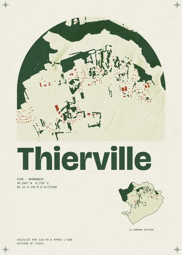 Affiche de Thierville, calculée par 123-fr d'après l'IGN