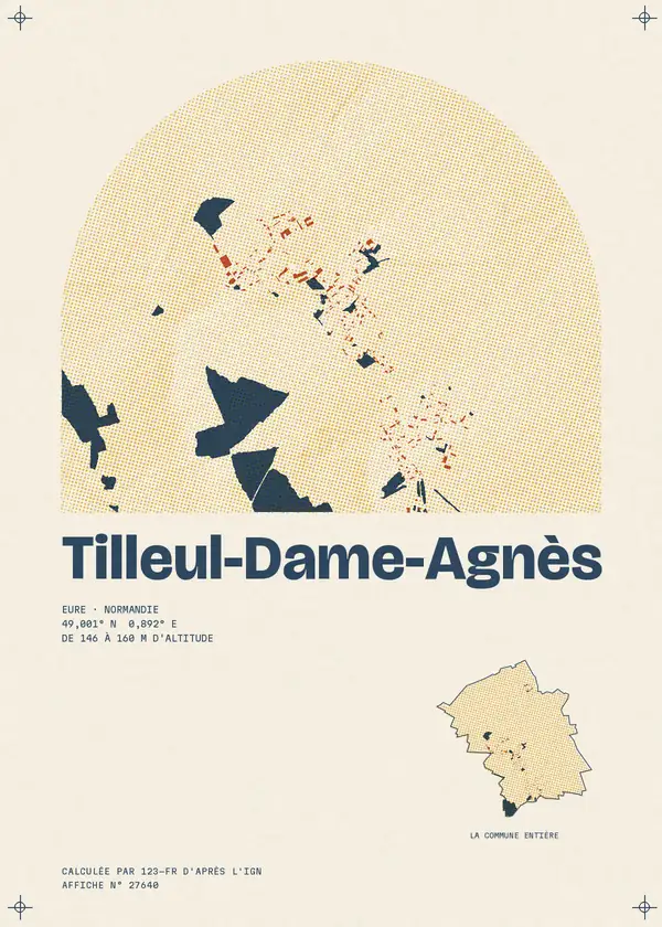 Affiche de Tilleul-Dame-Agnès, calculée par 123-fr d'après l'IGN