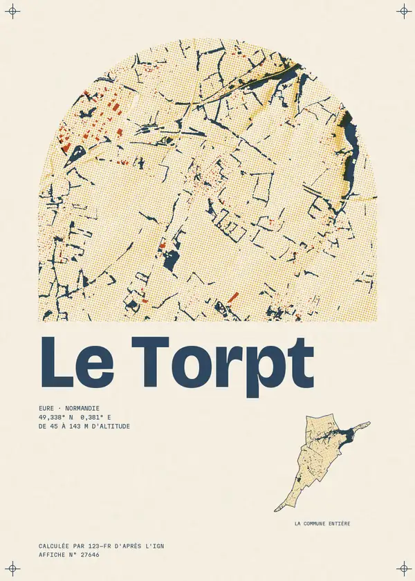 Affiche de Le Torpt, calculée par 123-fr d'après l'IGN