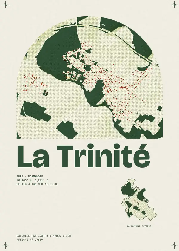 Affiche de La Trinité, calculée par 123-fr d'après l'IGN