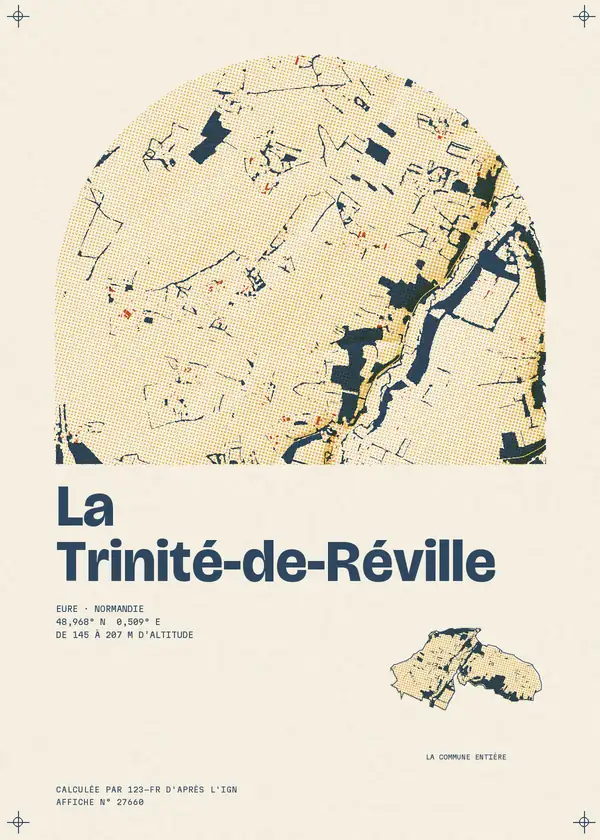 Affiche de La Trinité-de-Réville, calculée par 123-fr d'après l'IGN