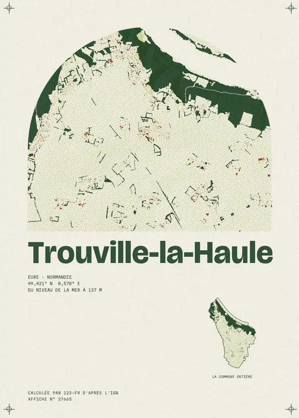 Affiche de Trouville-la-Haule, calculée par 123-fr d'après l'IGN
