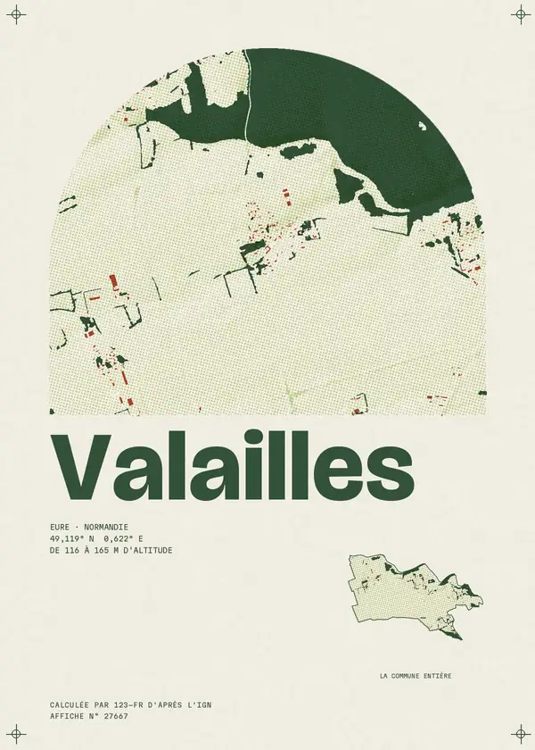 Affiche de Valailles, calculée par 123-fr d'après l'IGN