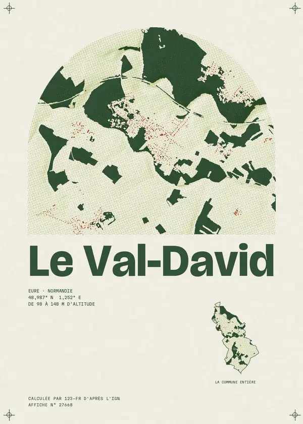Affiche de Le Val-David, calculée par 123-fr d'après l'IGN