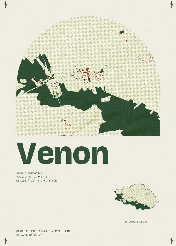 Affiche de Venon, calculée par 123-fr d'après l'IGN