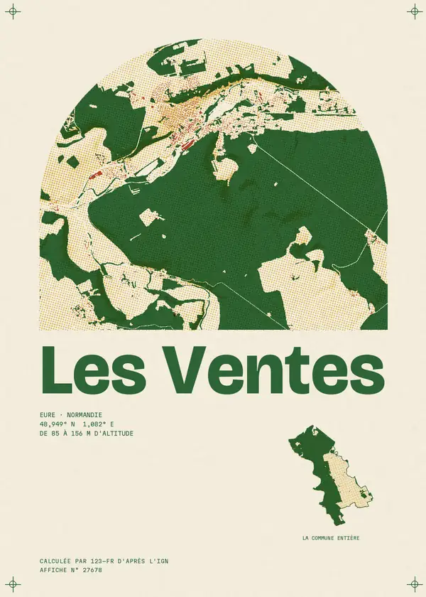 Affiche de Les Ventes, calculée par 123-fr d'après l'IGN
