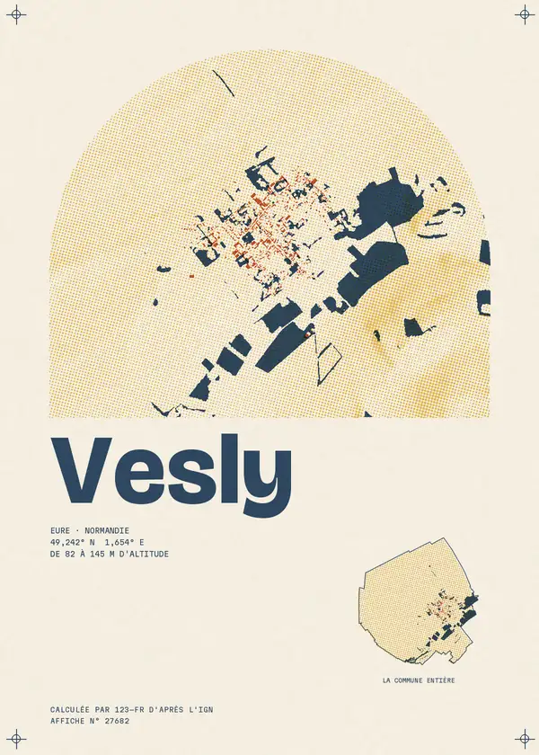 Affiche de Vesly, calculée par 123-fr d'après l'IGN