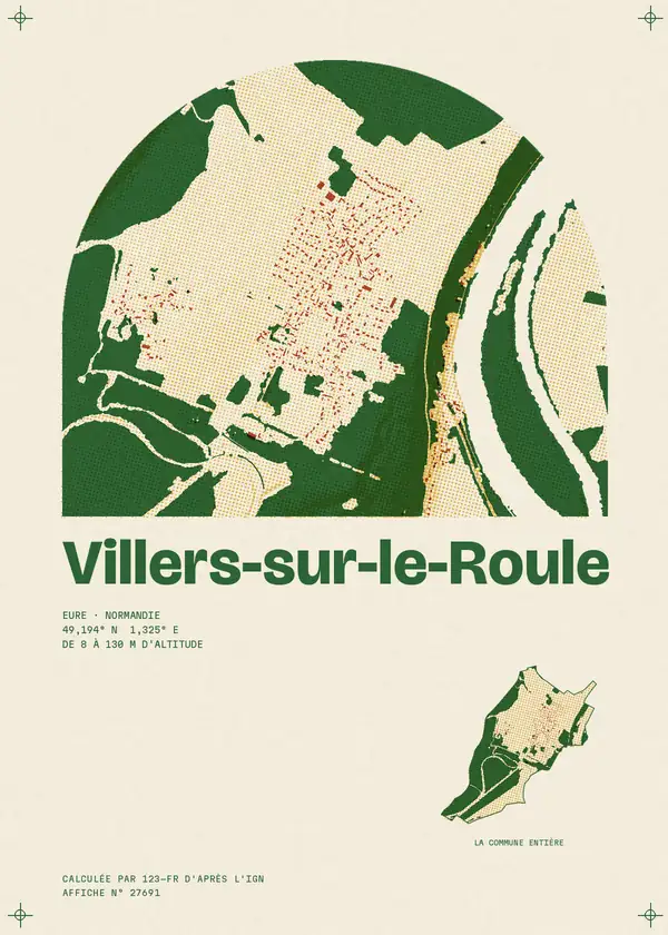 Affiche de Villers-sur-le-Roule, calculée par 123-fr d'après l'IGN