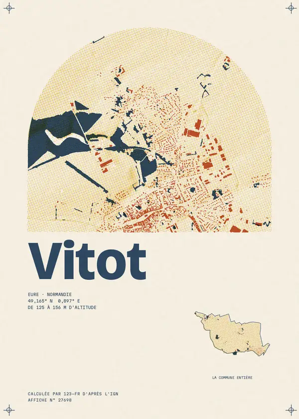 Affiche de Vitot, calculée par 123-fr d'après l'IGN