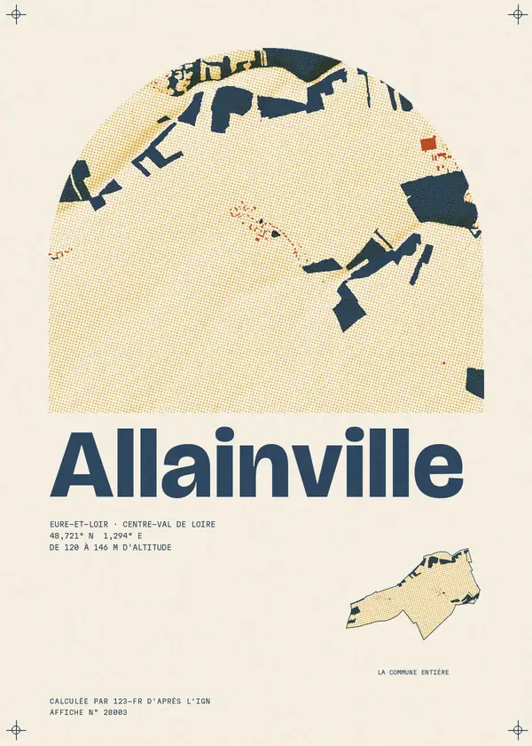 Affiche de Allainville, calculée par 123-fr d'après l'IGN