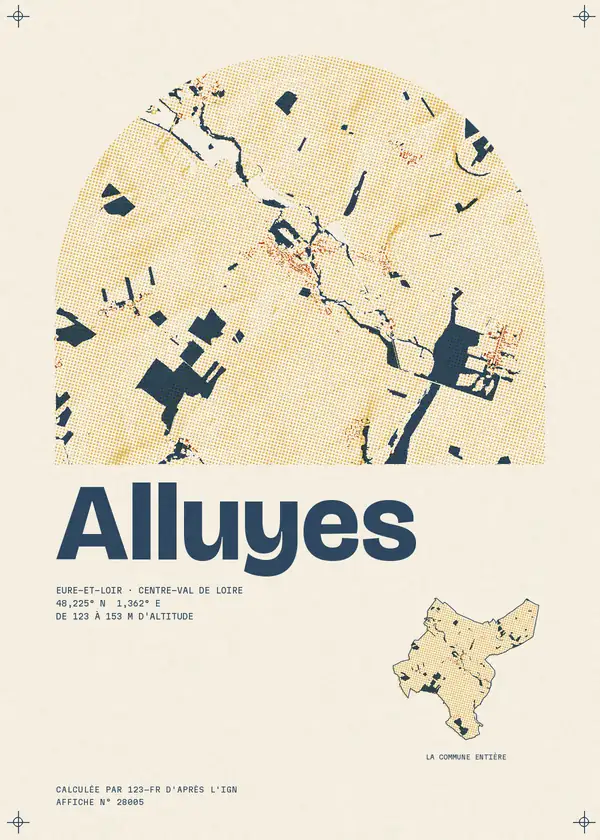 Affiche de Alluyes, calculée par 123-fr d'après l'IGN