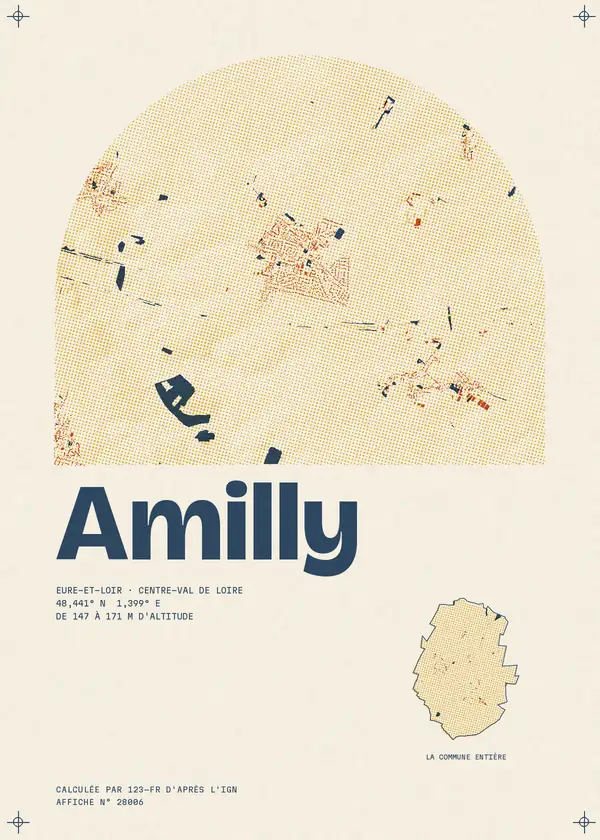Affiche de Amilly, calculée par 123-fr d'après l'IGN