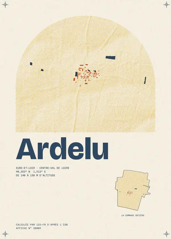 Affiche de Ardelu, calculée par 123-fr d'après l'IGN