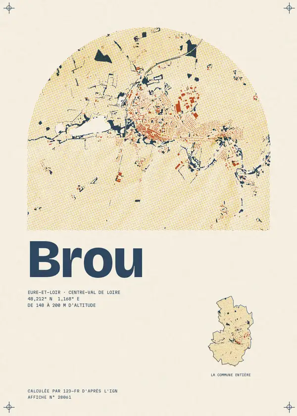 Affiche de Brou, calculée par 123-fr d'après l'IGN