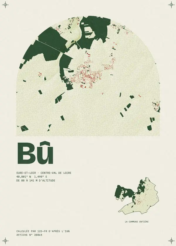 Affiche de Bû, calculée par 123-fr d'après l'IGN