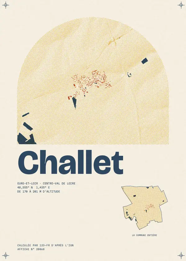 Affiche de Challet, calculée par 123-fr d'après l'IGN