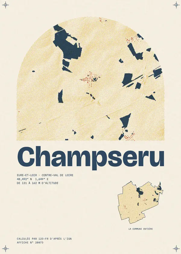 Affiche de Champseru, calculée par 123-fr d'après l'IGN