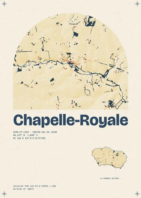 Affiche de Chapelle-Royale, calculée par 123-fr d'après l'IGN