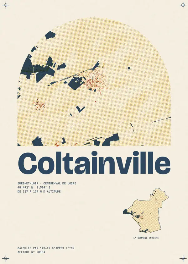 Affiche de Coltainville, calculée par 123-fr d'après l'IGN