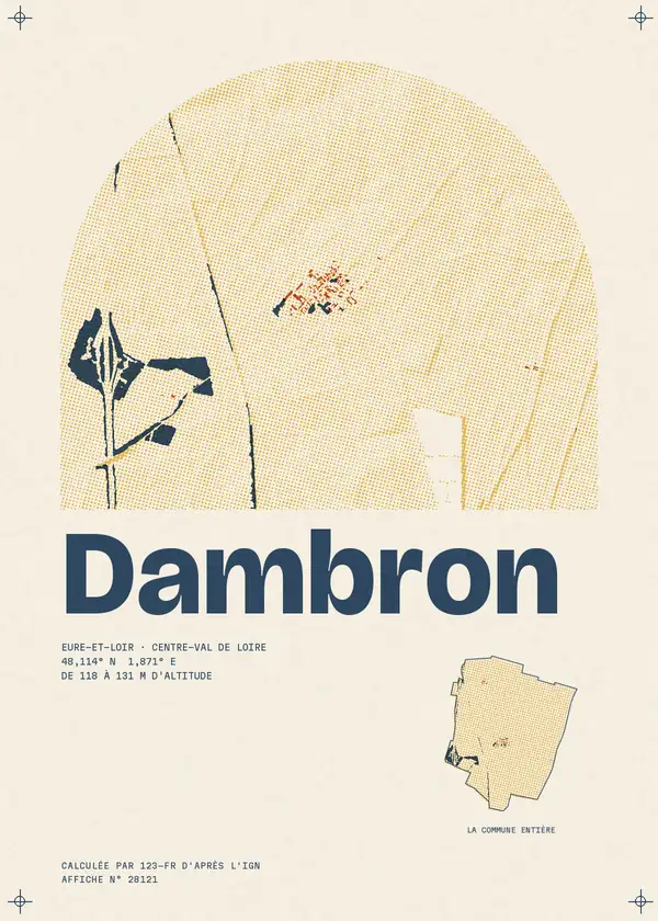 Affiche de Dambron, calculée par 123-fr d'après l'IGN
