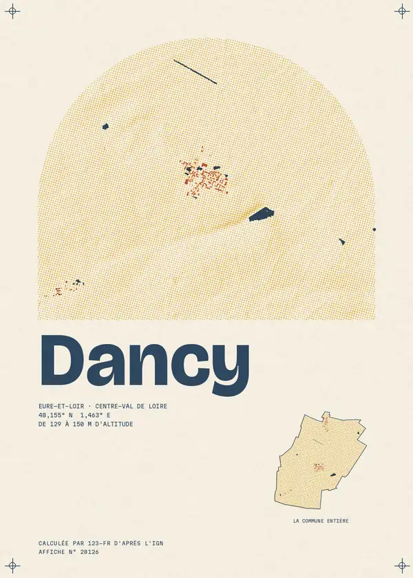 Affiche de Dancy, calculée par 123-fr d'après l'IGN