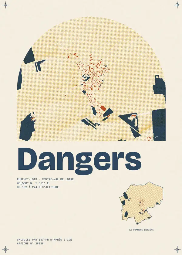 Affiche de Dangers, calculée par 123-fr d'après l'IGN