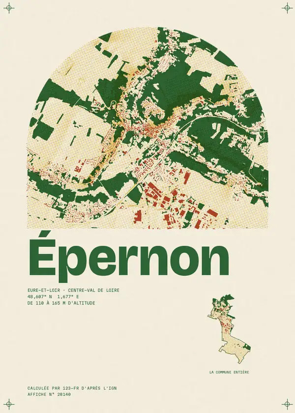 Affiche de Épernon, calculée par 123-fr d'après l'IGN