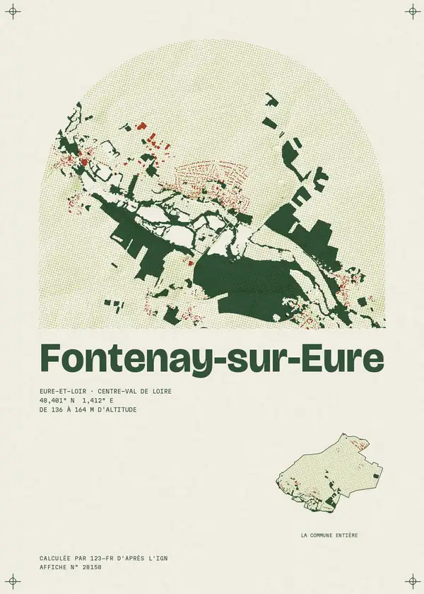 Affiche de Fontenay-sur-Eure, calculée par 123-fr d'après l'IGN