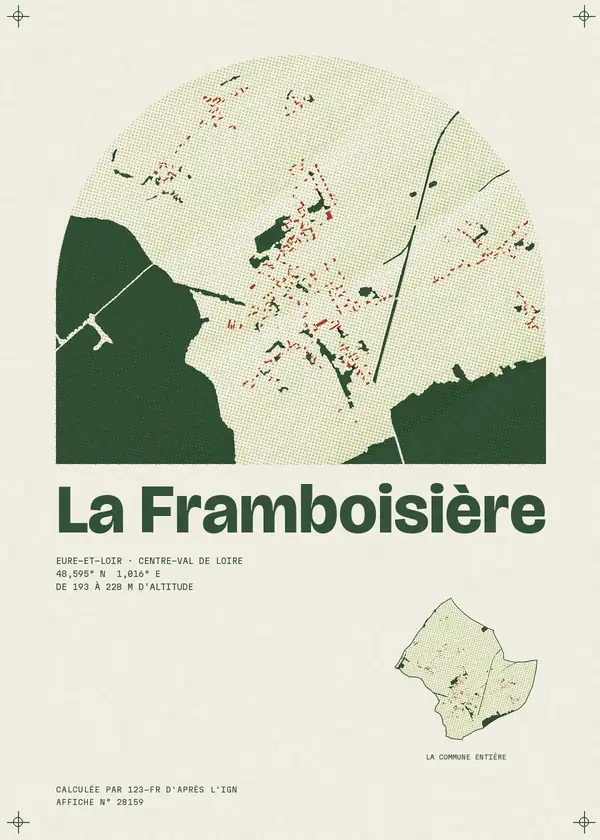 Affiche de La Framboisière, calculée par 123-fr d'après l'IGN