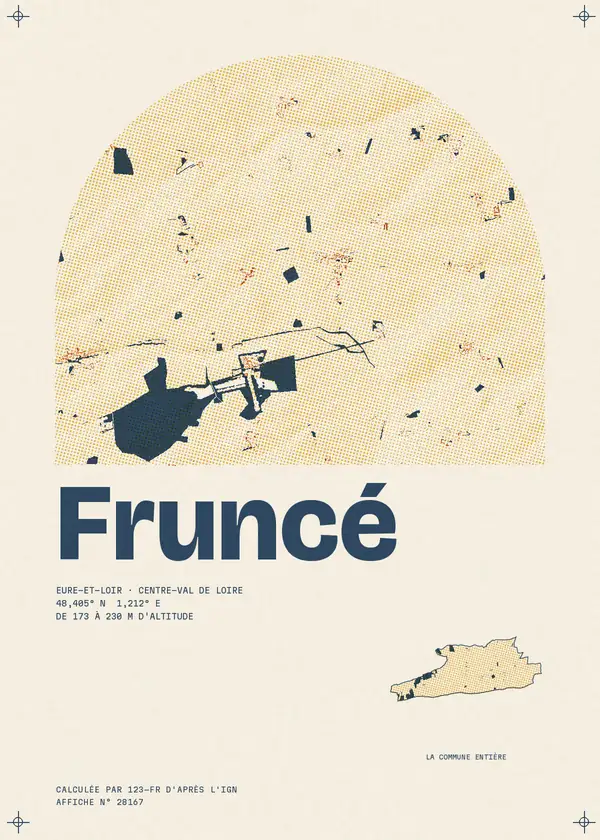 Affiche de Fruncé, calculée par 123-fr d'après l'IGN