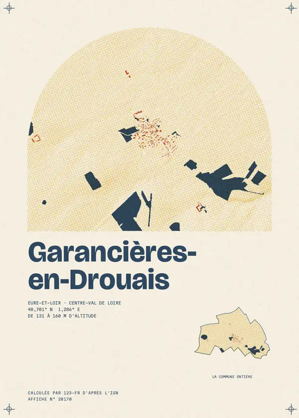 Affiche de Garancières-en-Drouais, calculée par 123-fr d'après l'IGN
