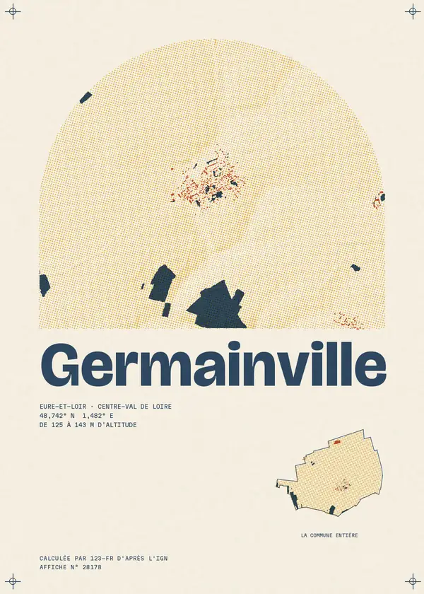 Affiche de Germainville, calculée par 123-fr d'après l'IGN