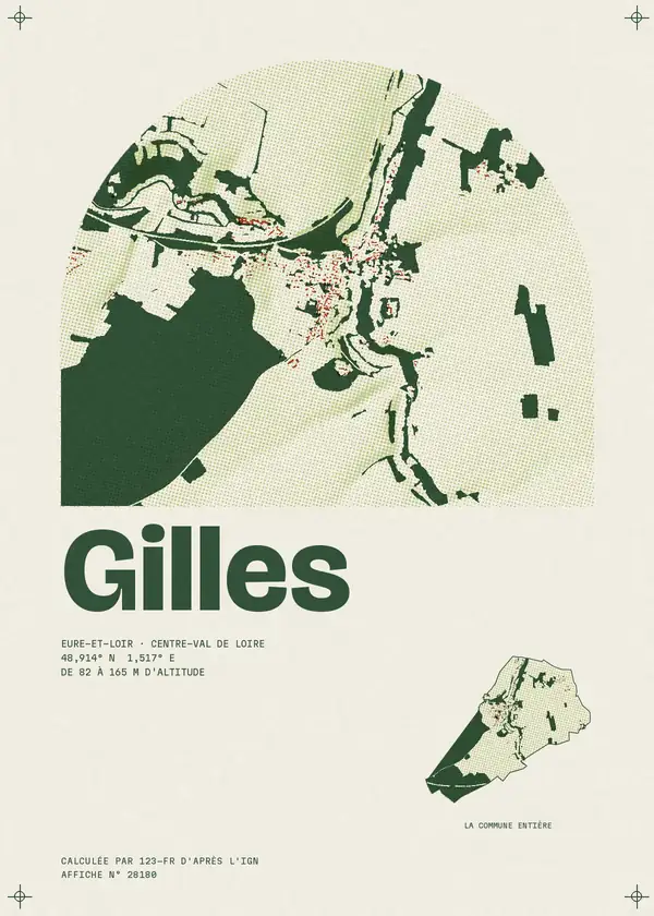 Affiche de Gilles, calculée par 123-fr d'après l'IGN