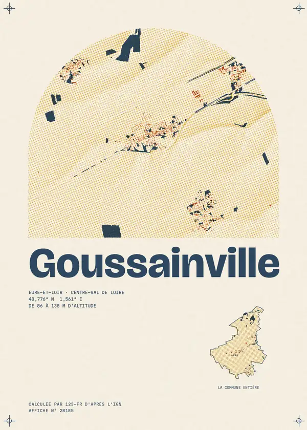Affiche de Goussainville, calculée par 123-fr d'après l'IGN