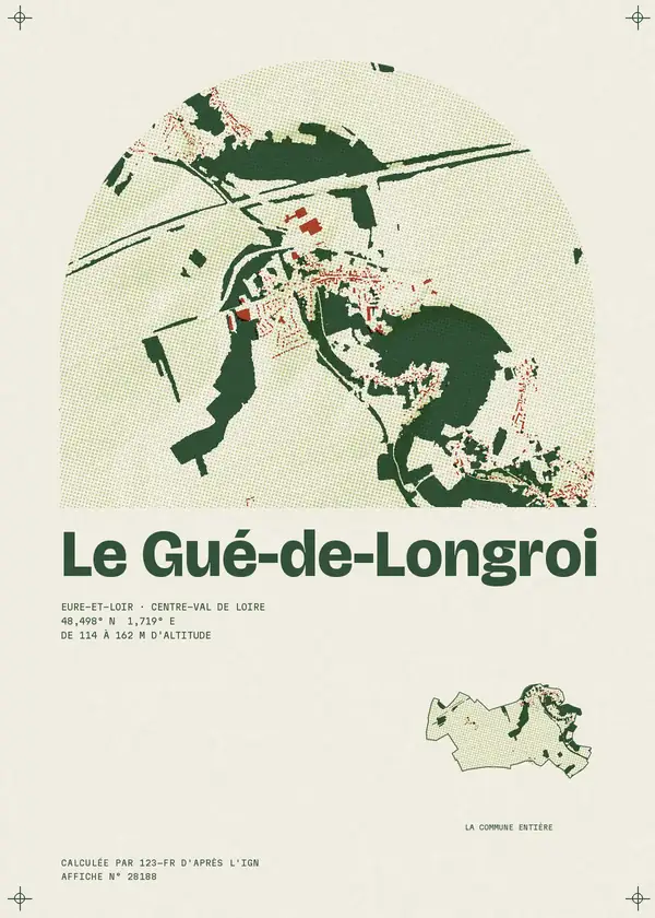Affiche de Le Gué-de-Longroi, calculée par 123-fr d'après l'IGN