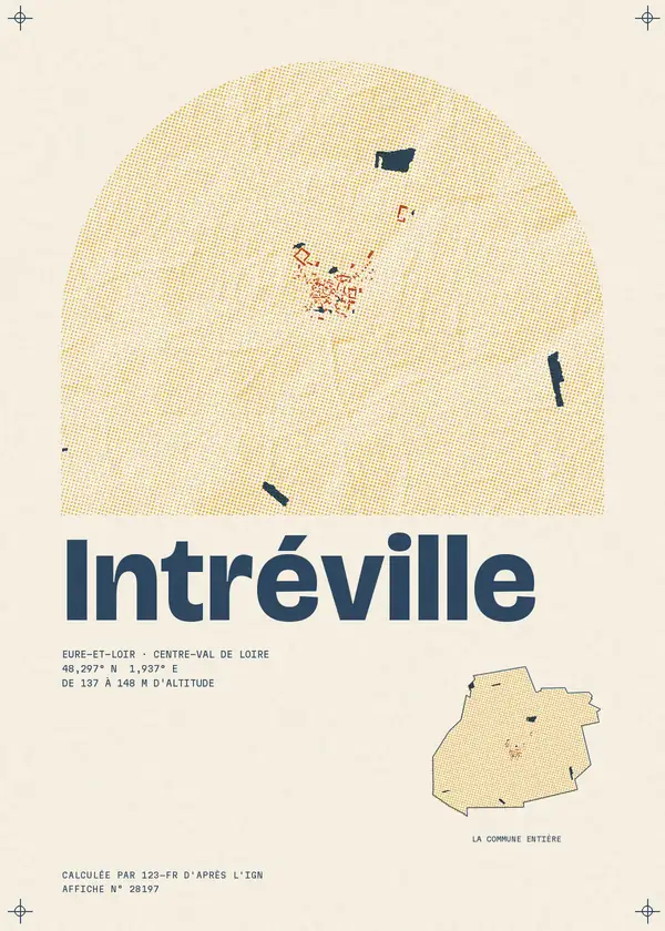 Affiche de Intréville, calculée par 123-fr d'après l'IGN