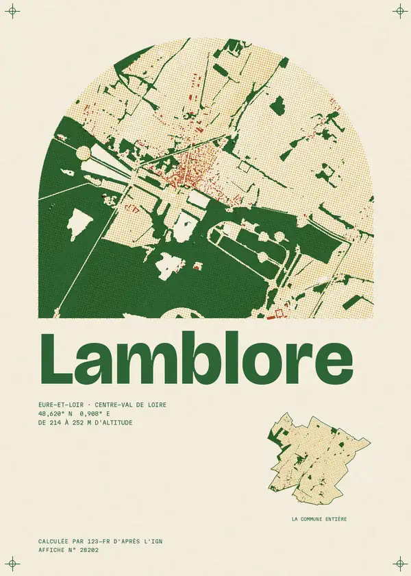 Affiche de Lamblore, calculée par 123-fr d'après l'IGN