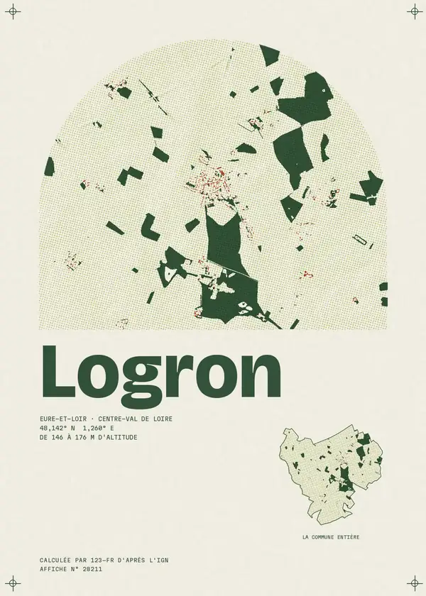 Affiche de Logron, calculée par 123-fr d'après l'IGN