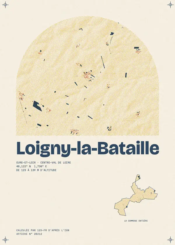 Affiche de Loigny-la-Bataille, calculée par 123-fr d'après l'IGN