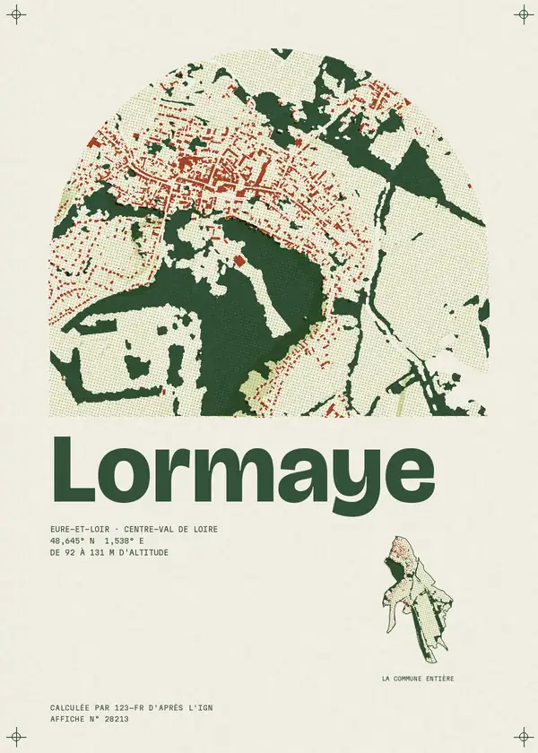 Affiche de Lormaye, calculée par 123-fr d'après l'IGN